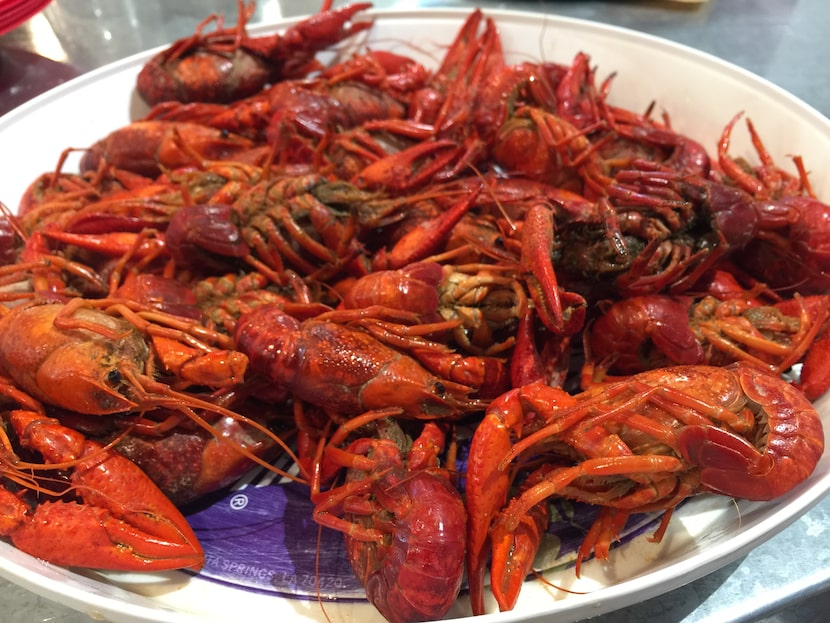 A 2-pound platter of boiled crawfish at Cajun Tailgators