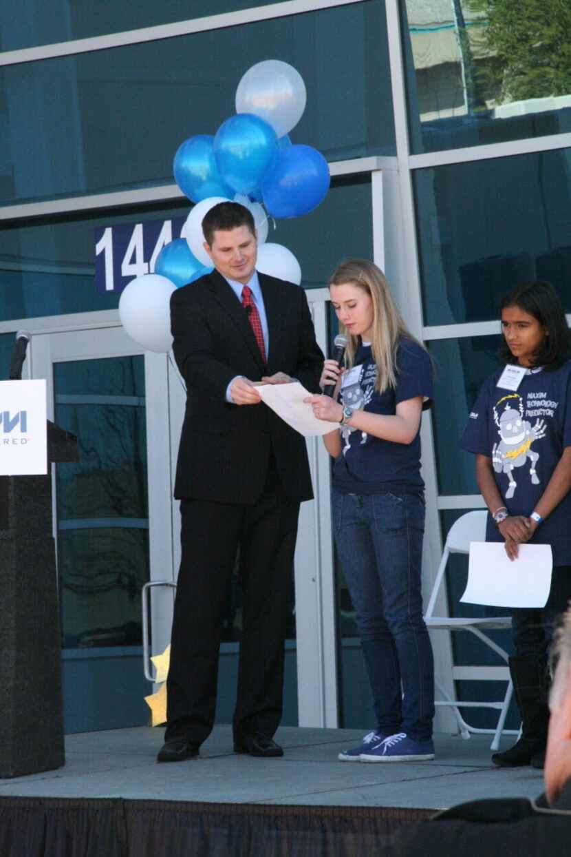 Carrollton-Farmers Branch ISD middle school students presented essays they wrote on what...