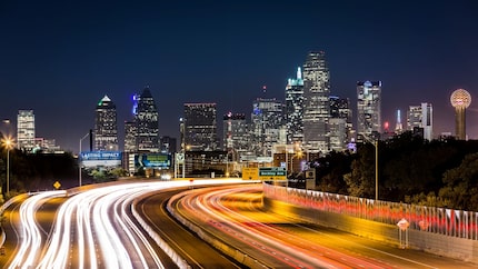 Dallas skyline at night