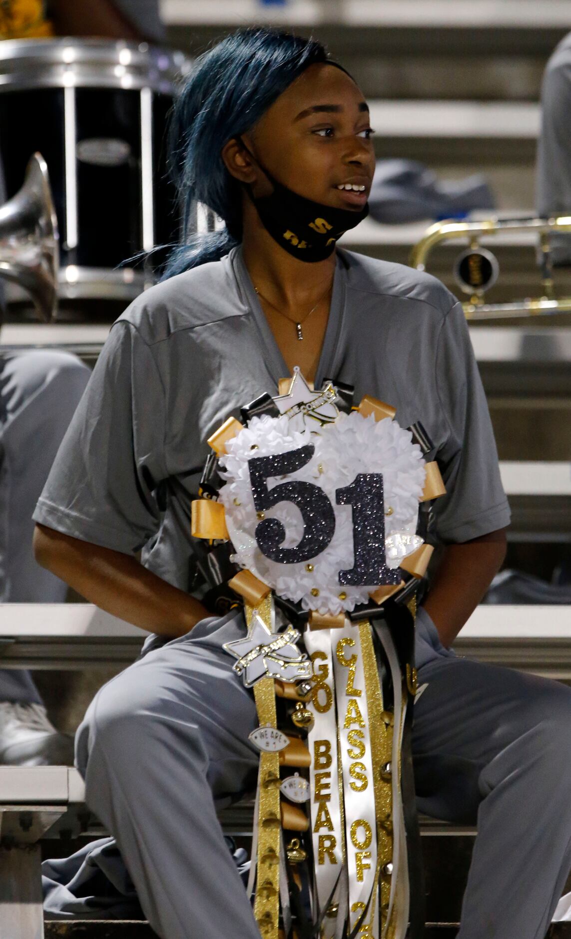 Another game, another homecoming, as a South Oak Cliff band member shows off her mum during...