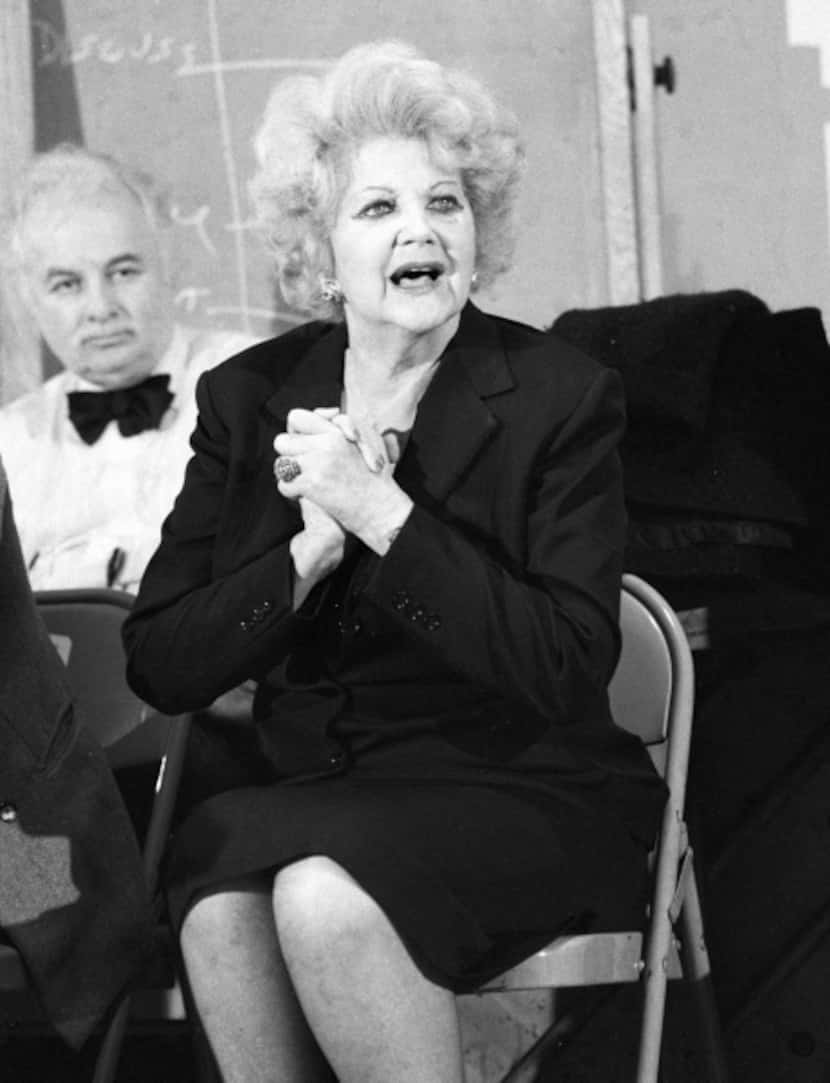 Stella Adler during a session with actors at the Stella Adler Studio of Acting in Chelsea in...