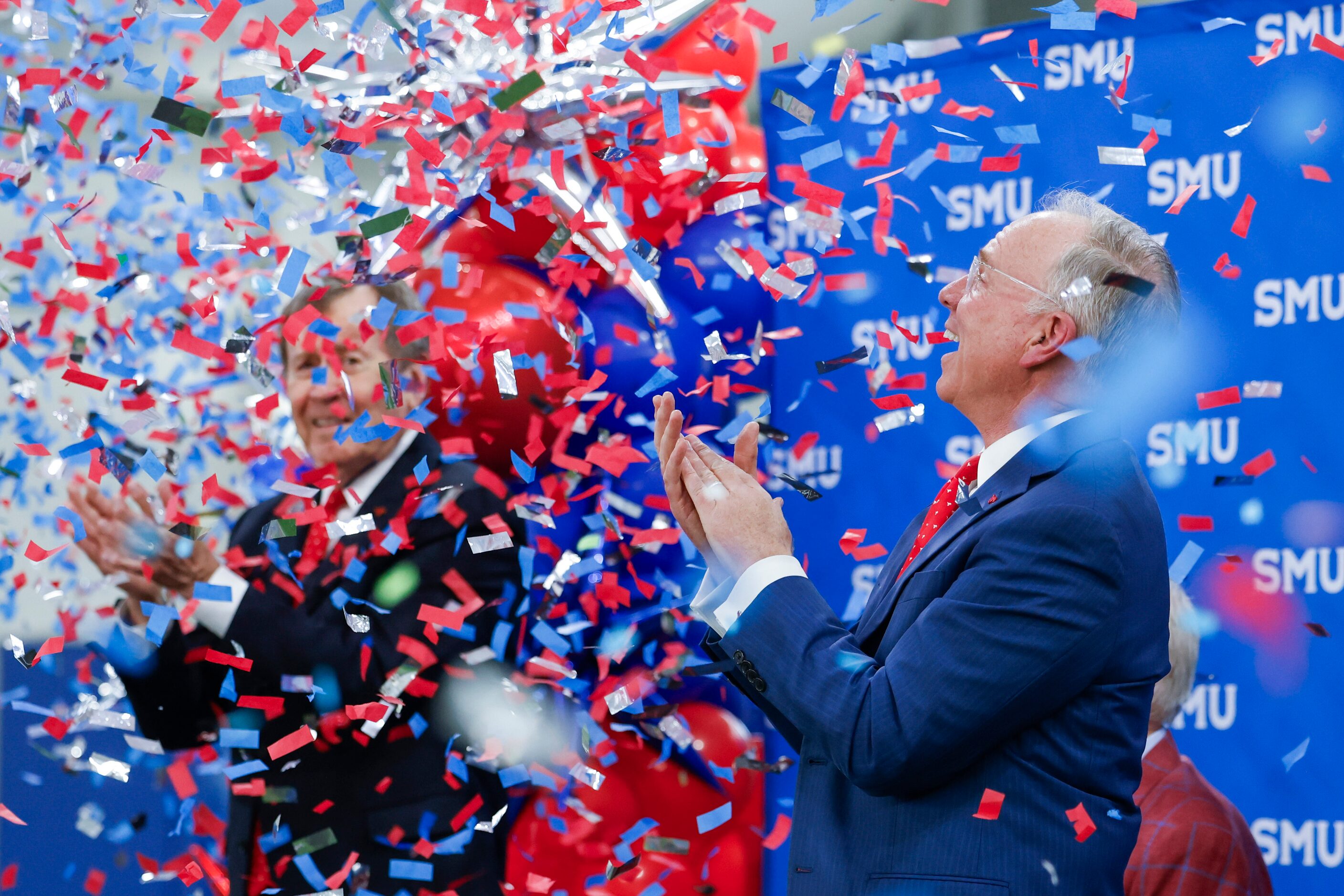 During a press conference on Friday, Sept. 1, 2023 at Armstrong Fieldhouse in Dallas. 