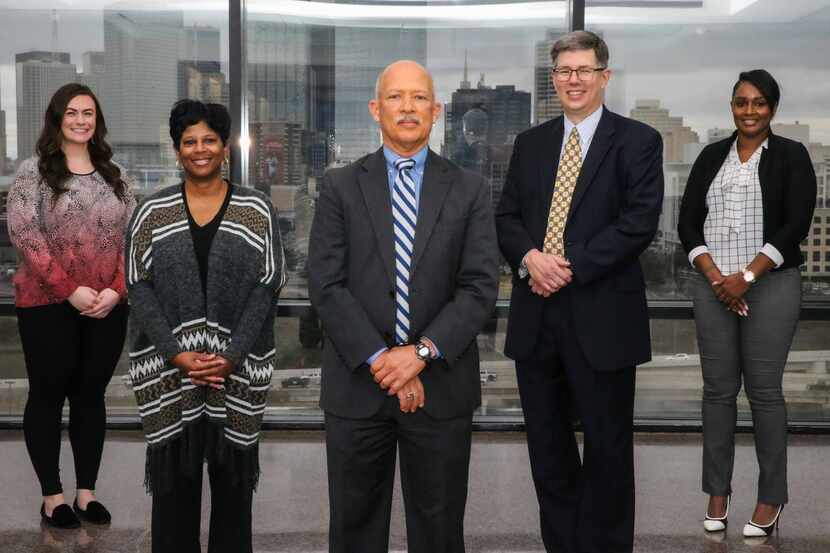 Dallas County District Attorney John Creuzot (center) worked to get care coordinators Carly...