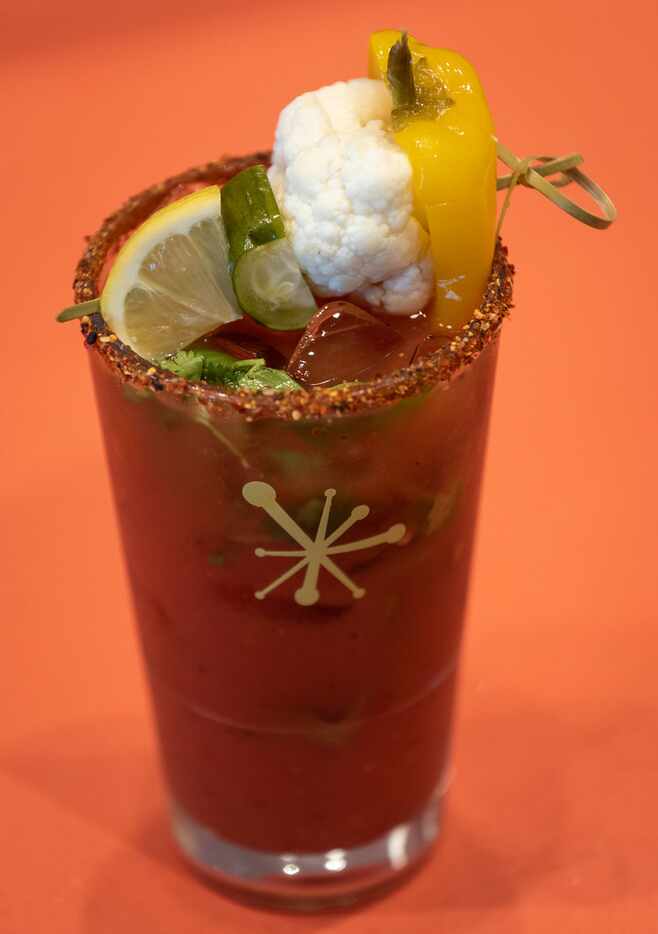 A Bangkok Bloody Mary at Snooze, an A.M. Eatery in Addison.  Photographed on Saturday, June...