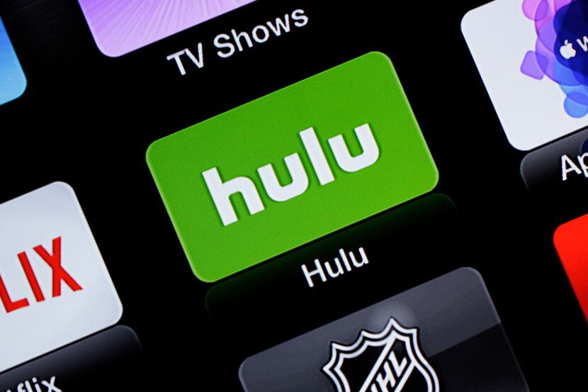 FILE- This June 24, 2015, file photo shows the Hulu Apple TV app icon in South Orange, N.J....
