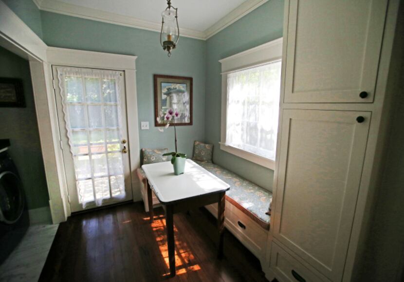 The breakfast nook of Jackie and Doug Sweat's home on Junius Street in Munger Place  on...