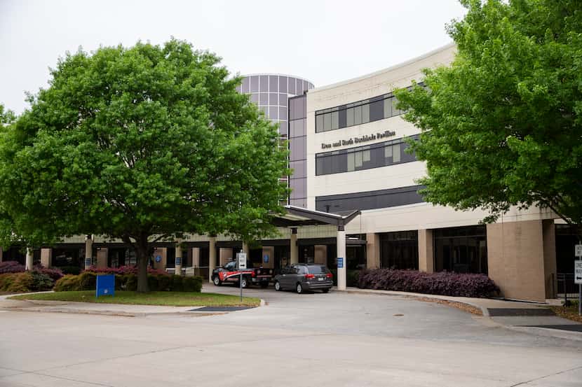 An exterior view of the vacant Baylor Scott & White Medical Center Garland along Marie Curie...