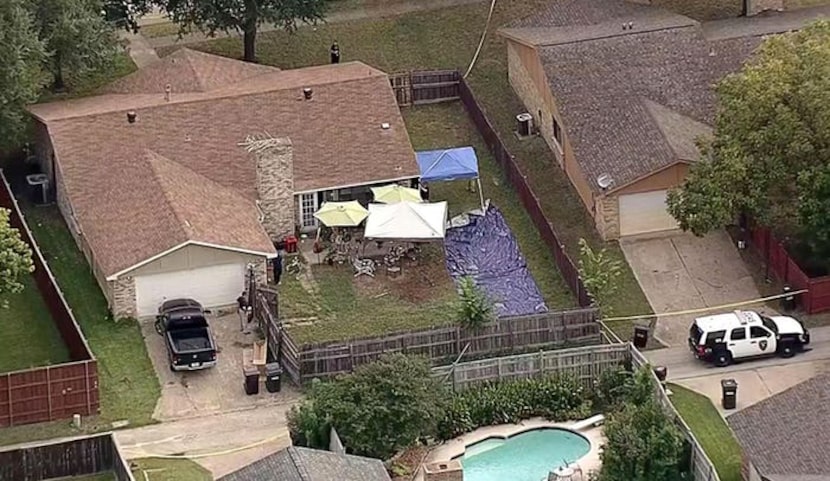 Vista área de la casa en Plano donde ocurrió la matanza. NBC5