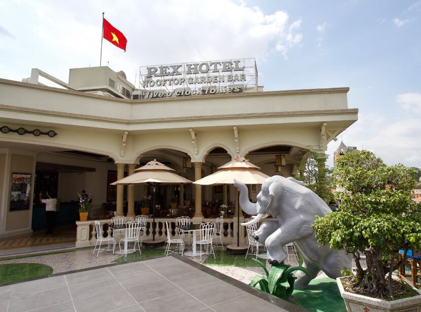 The rooftop of the Rex Hotel in Saigon was a gathering point for journalists from around the...