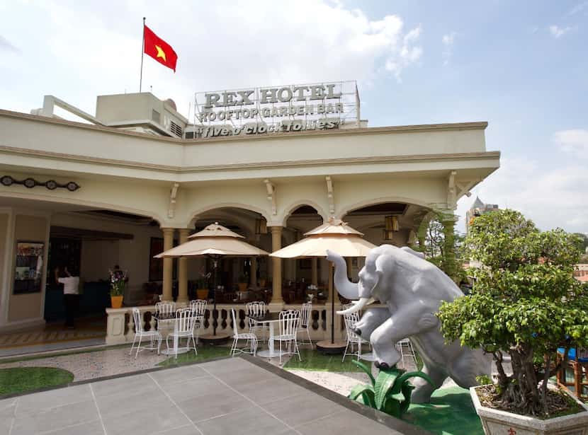 The rooftop of the Rex Hotel in Saigon was a gathering point for journalists from around the...