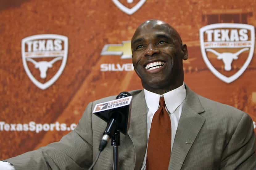 AUSTIN, TX - JANUARY 6: The University of Texas Longhorns new head football coach Charlie...