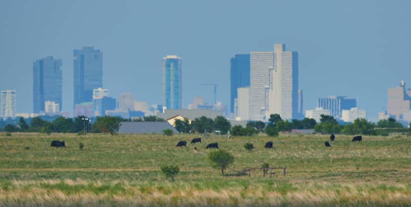 The almost 3,800-acre Veale Ranch is about 11 miles west of downtown Fort Worth.