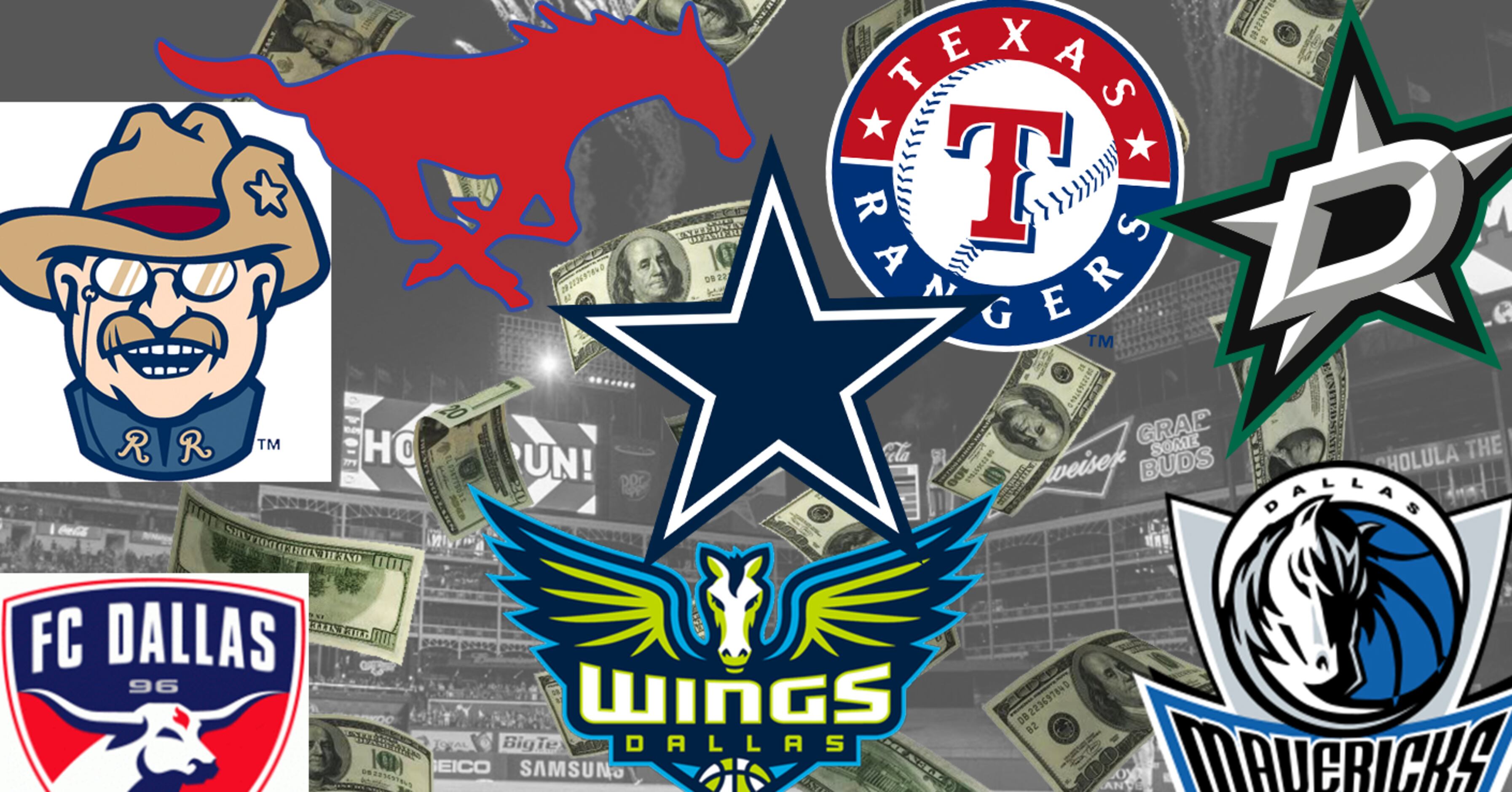 How much do Cowboys, Mavericks, Rangers, Stars games cost