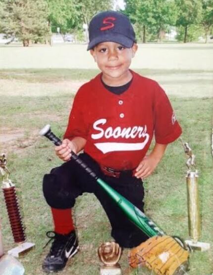 Casey Thompson as a young baseball player