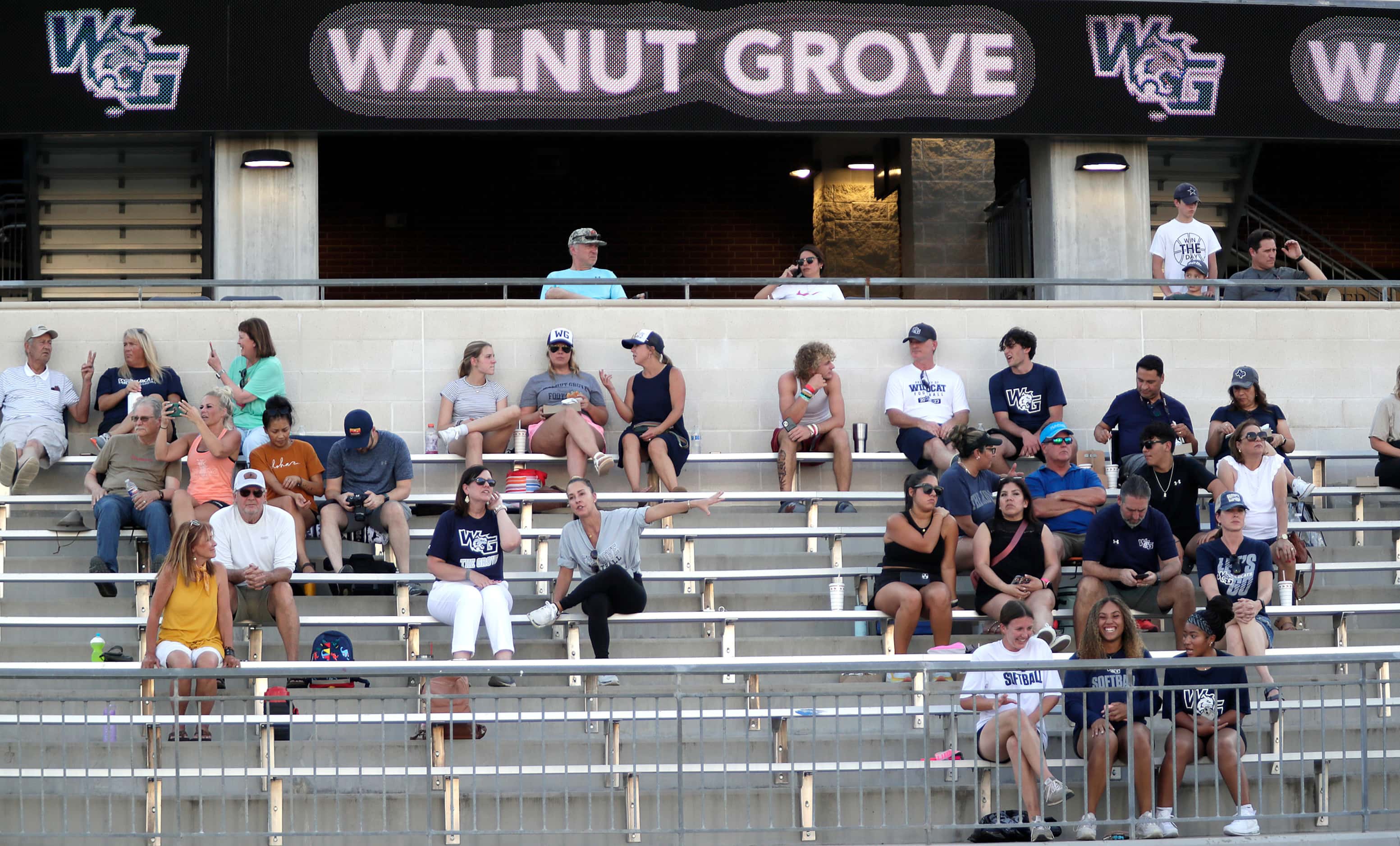 Fans for the new high school football team showed up despite the heat as Walnut Grove High...