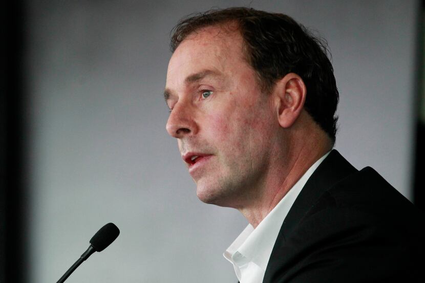 Dallas Stars general manager Joe Nieuwendyk, pictured here during a 2012 press conference,...