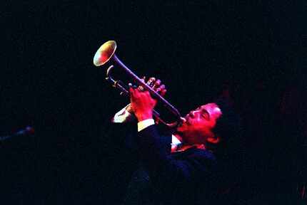Hargrove plays his trumpet during his Caravan of Dreams performance. (Juan Garcia/DMN File...