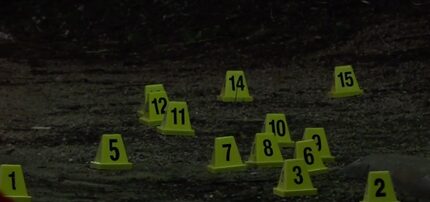 Markers at the scene of a fatal shooting in east Oak Cliff on July 4, 2020.