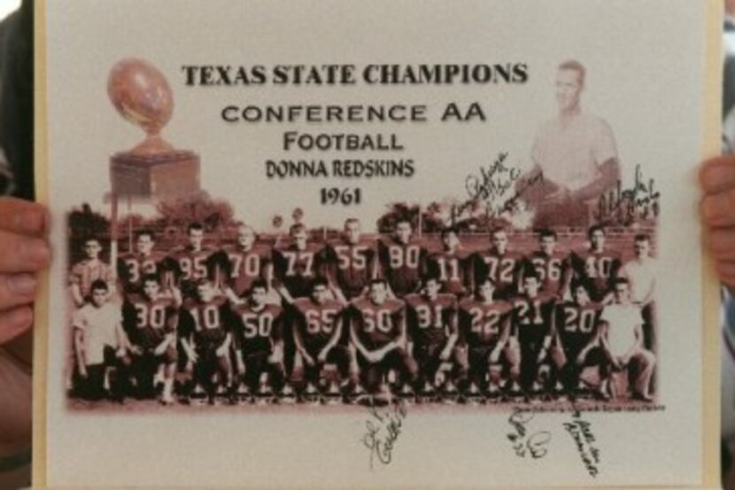  Texas State Champions Conference AA Football Donna Redskins 1961 team photo. (Donna is now...
