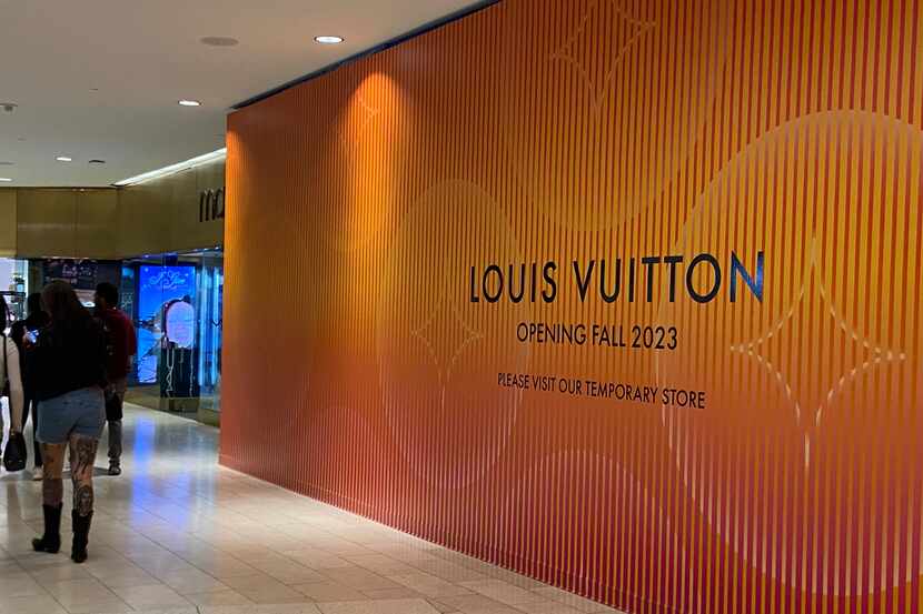 A barrier for the expanded Louis Vuitton store at Galleria Mall, opening on Friday, Nov. 17,...