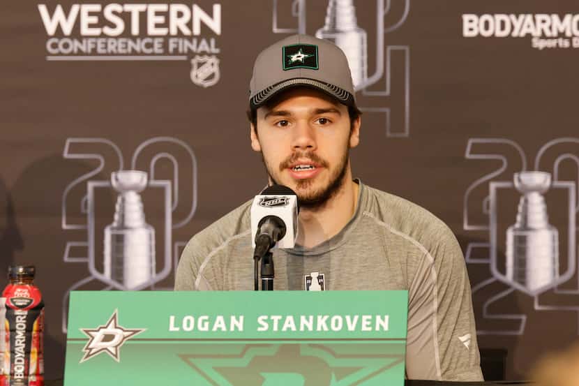 Dallas Stars center Logan Stankoven (11) in the third period during Game 4 of the NHL hockey...