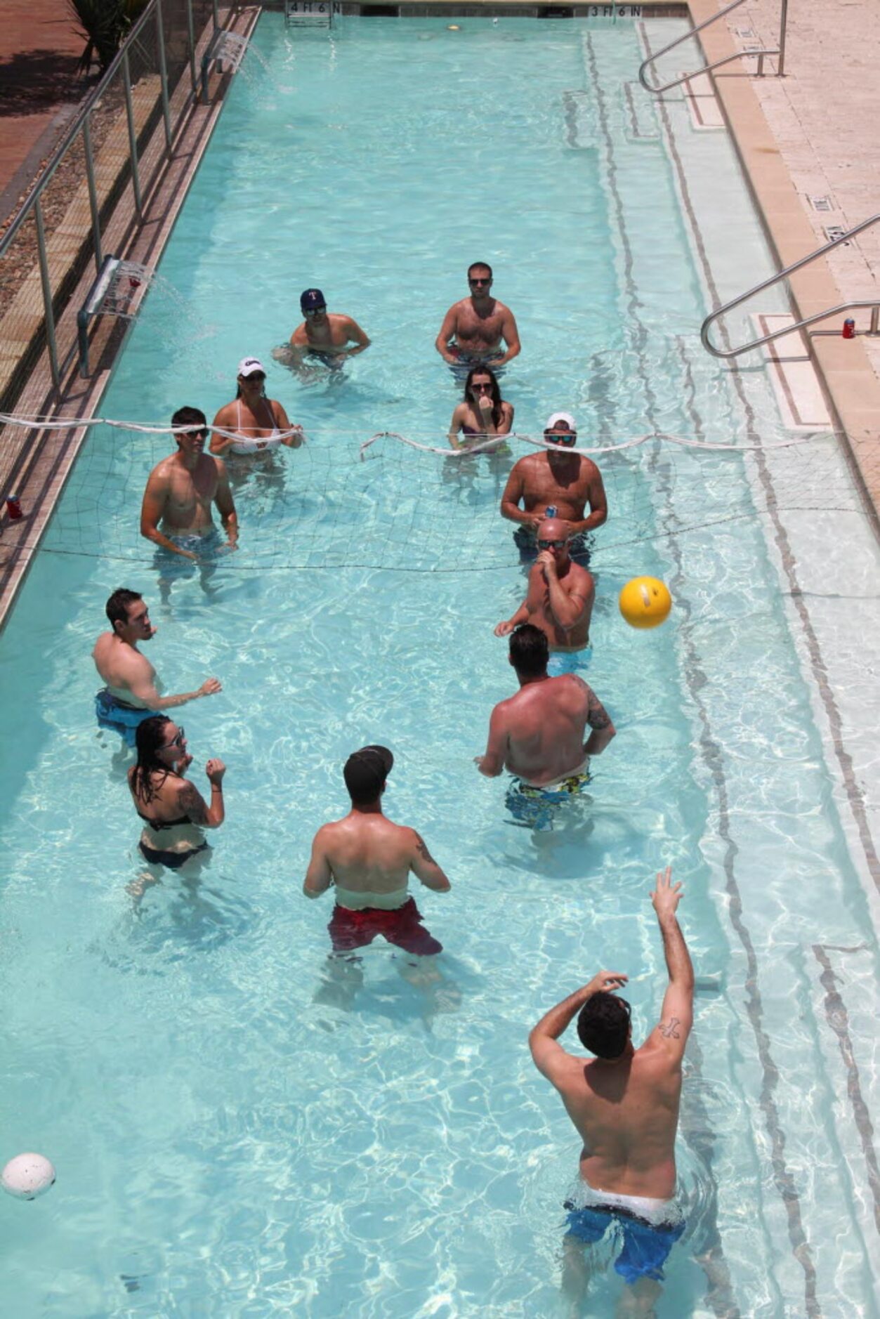 Volleyball was a great way to cool off at the FC Dallas pool party benefitting FC Dallas...