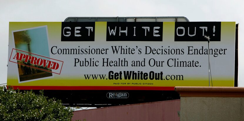 This sign near the headquarters of the Texas Commission on Environmental Quality in Austin...