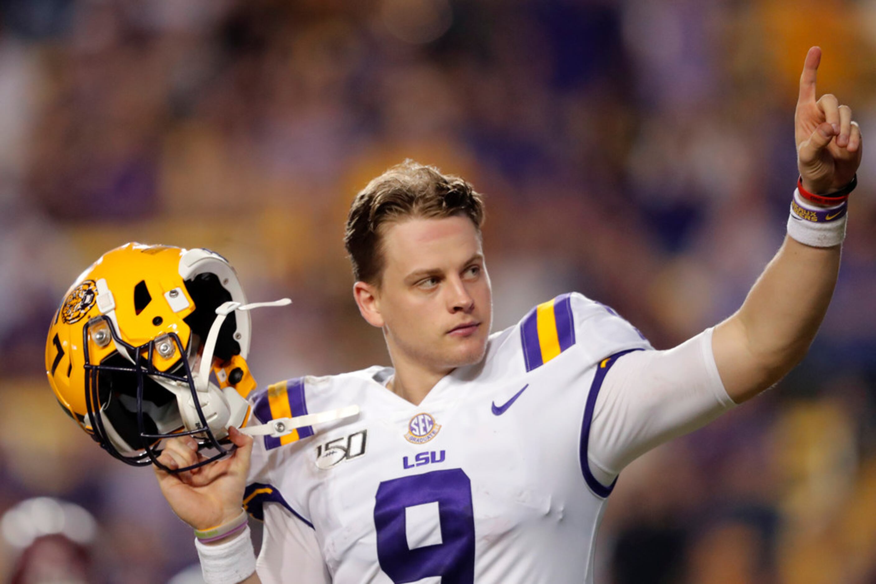 LSU quarterback Joe Burrow, who is considered a frontrunner for the Heisman Trophy,...