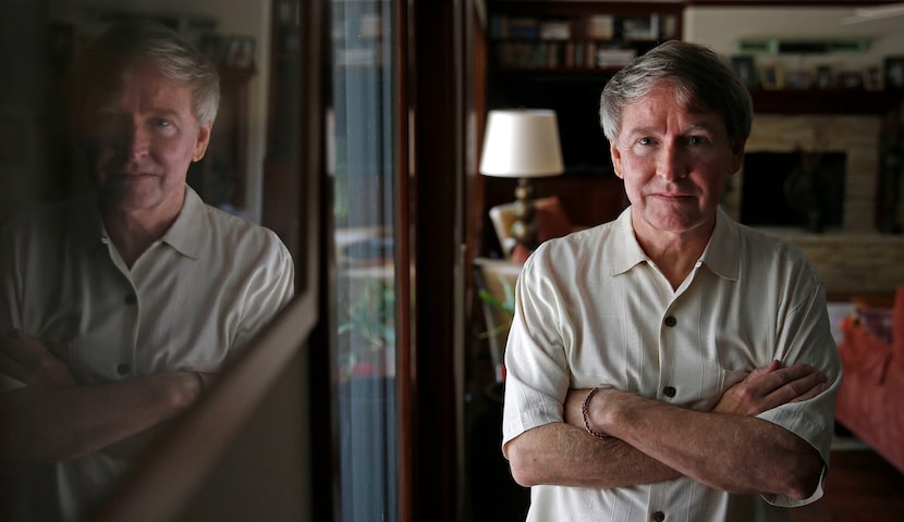 Ben Fountain  at his home in Dallas.