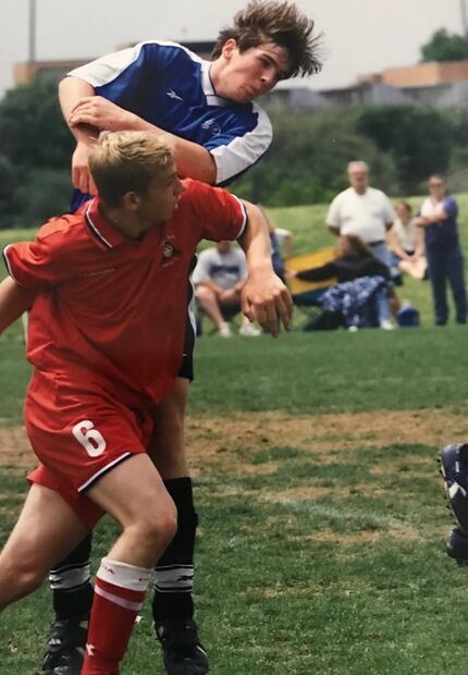 Richardson Pearce assistant soccer coach Tommy Lamberth, pictured here in 2001 playing for...