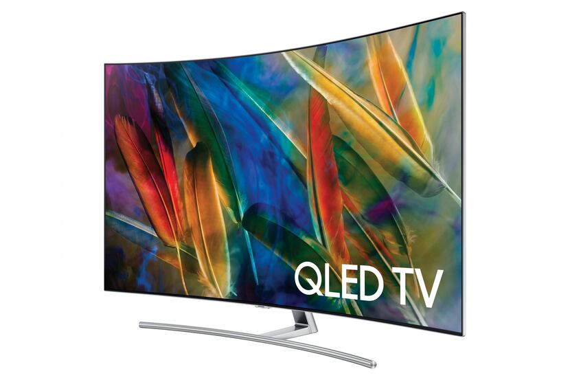 The Samsung QLED Q7C 55" curved TV.