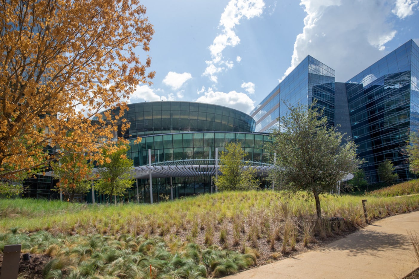 The exterior of the Skyview 8 building at the new American Airlines campus.