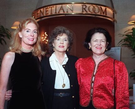 Field in 1997 with Loyd Zisk (left) and Peggy Healy (right) at the Dallas Children's Theater...