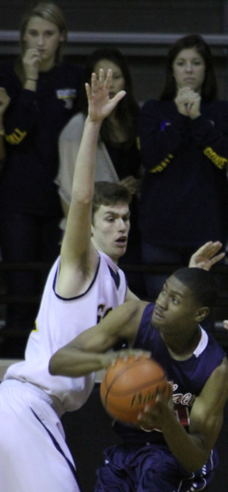 McKinney High School's A.J. Moutry (4) defends against Wylie East High School's Tre Green...