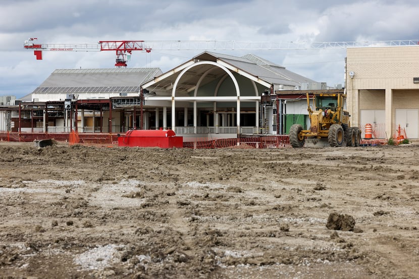 Construction on the Collin Creek Mall redevelopment project continues in Plano on Thursday,...