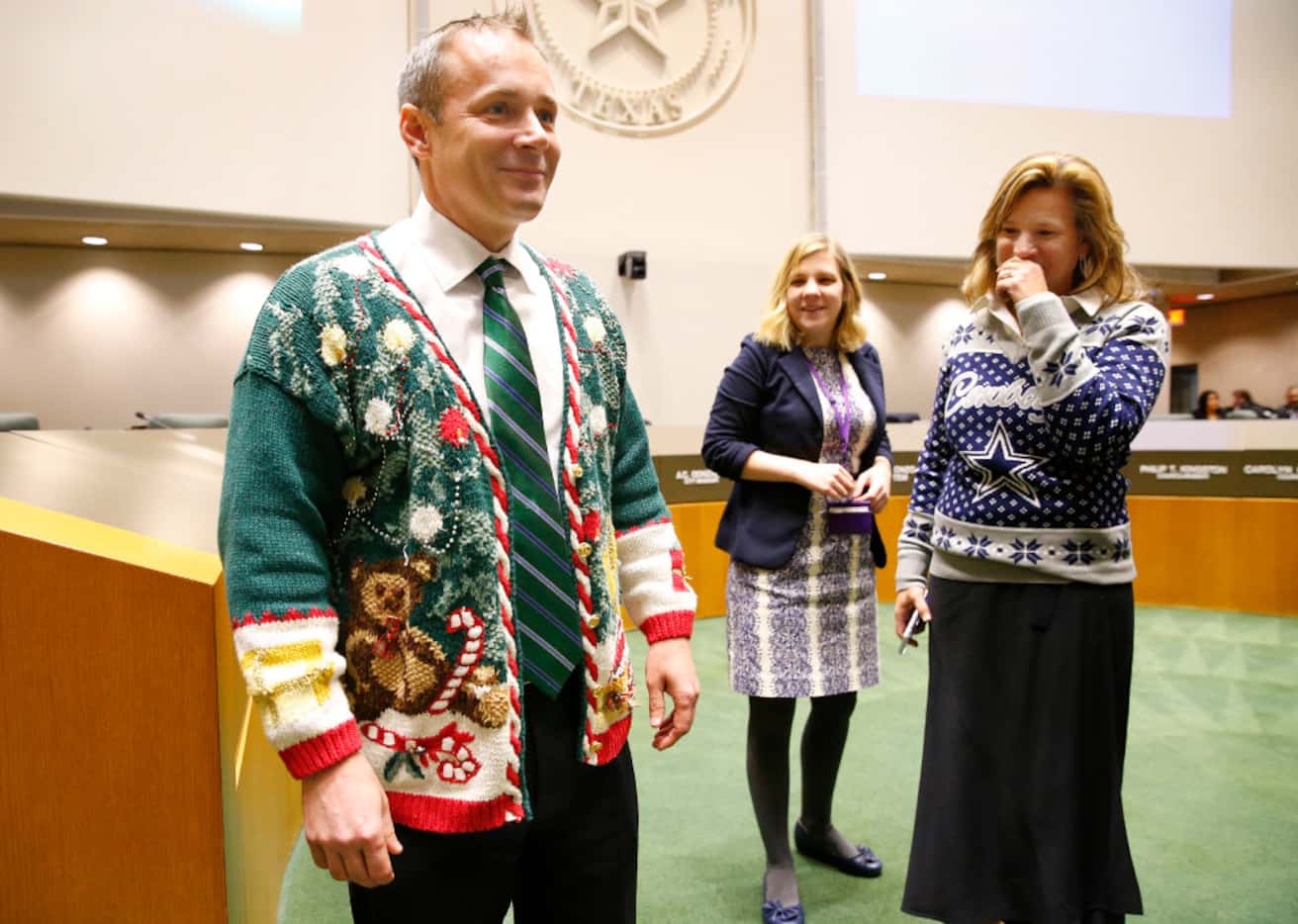 Mark Clayton wore his late mother Beth Clayton's sweater to a council meeting 11 days before...