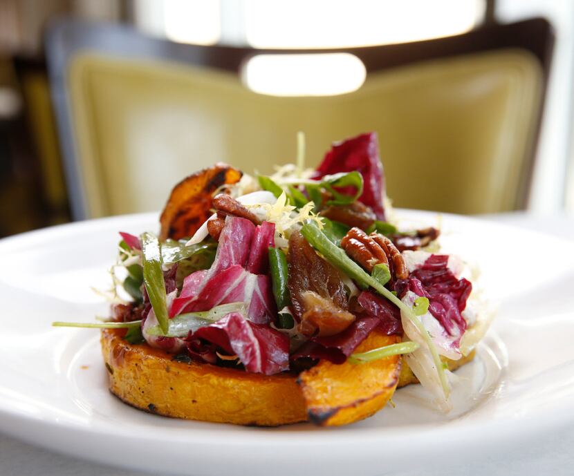 Pumpkin Salad with Medjool Dates and Pecans at LARK on the Park in Dallas.