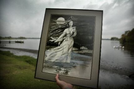 Here's artist Lea Ann Hudson's rendition of the Lady of the Lake.