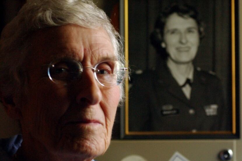  Lt. Col. Hattie R. Brantley, seen here in 2002 with a photo taken at her retirement in...
