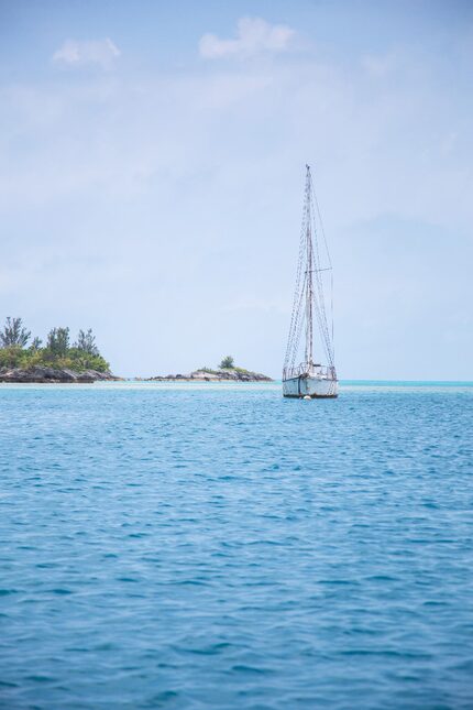 A yacht glides through the waters off Bermuda, which will host the 2017 America's Cup.