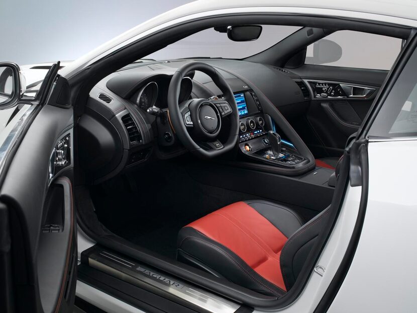 
The Jaguar F-Type R coupe’s interior has some nice touches, but it’s not as lavish as you...