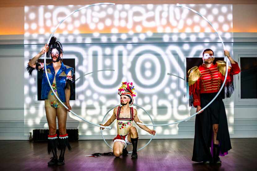 Members of ATOM-r perform in garments that range between militaristic, punk and indigenous...