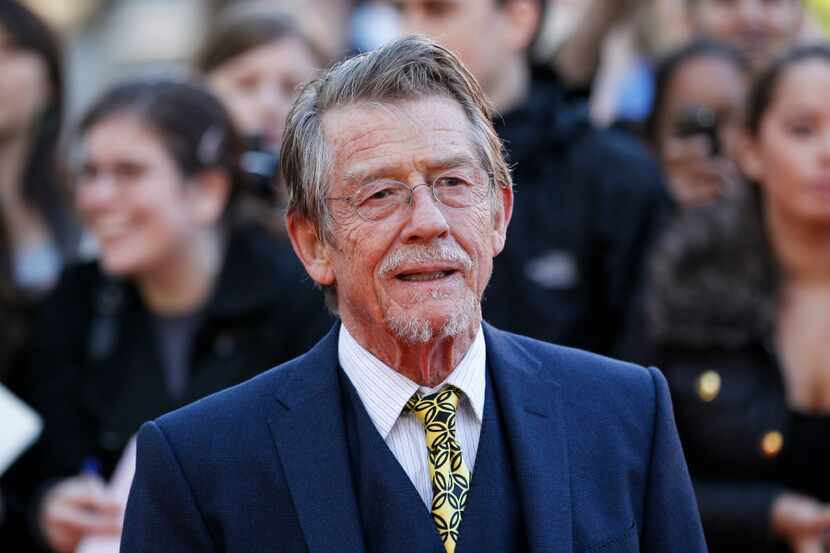 File - This Sep. 13, 2011, shows British actor and cast member John Hurt arriving for the UK...