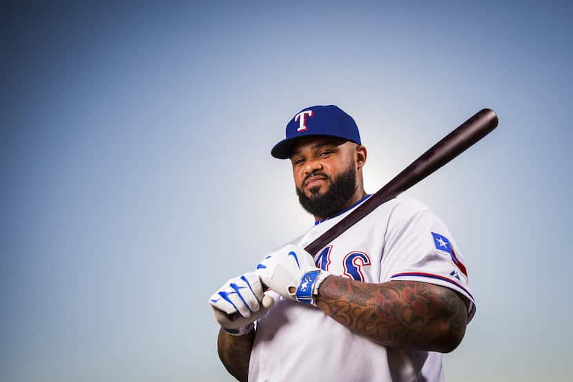 Texas Rangers first baseman/designated hitter Prince Fielder  photographed during spring...