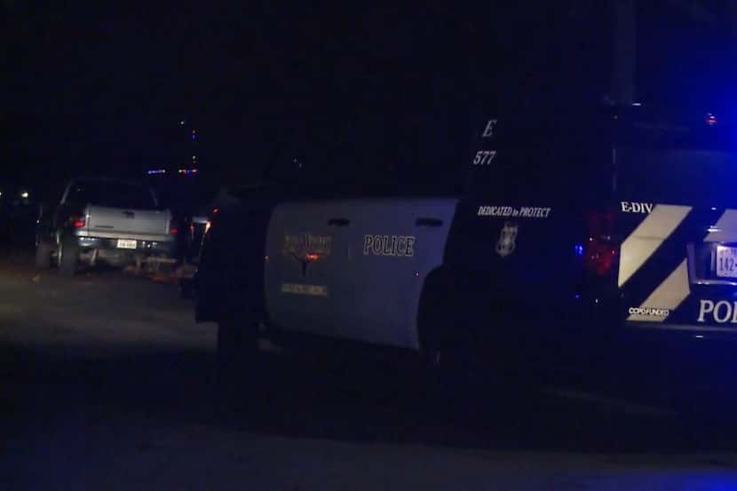 Fort Worth police respond to a shooting call in the 8800 block of Tigris Trail on Sunday,...