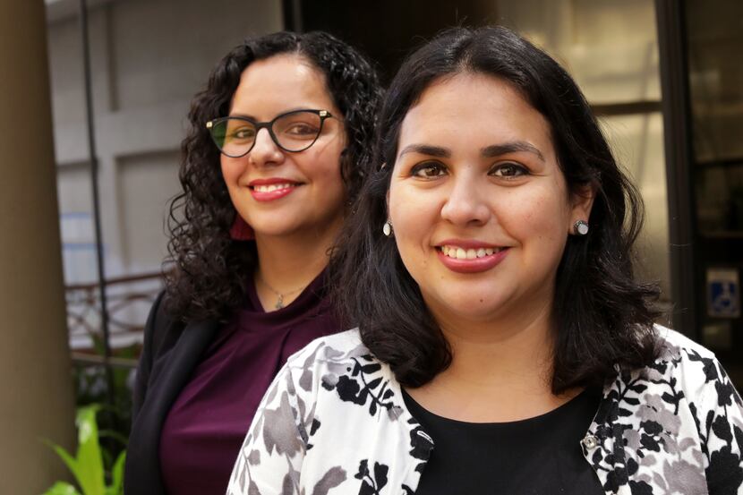 Nancy Bernardino (left) and Monica Lira Bravo at Monica's law office on North Central...