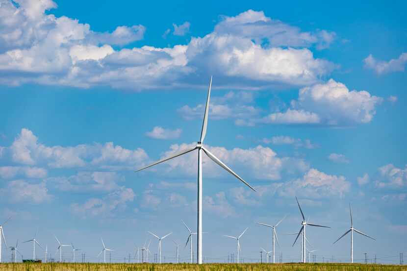 Tri-Global Energy's Hale Wind Energy Project began operating in Hale County, north of...