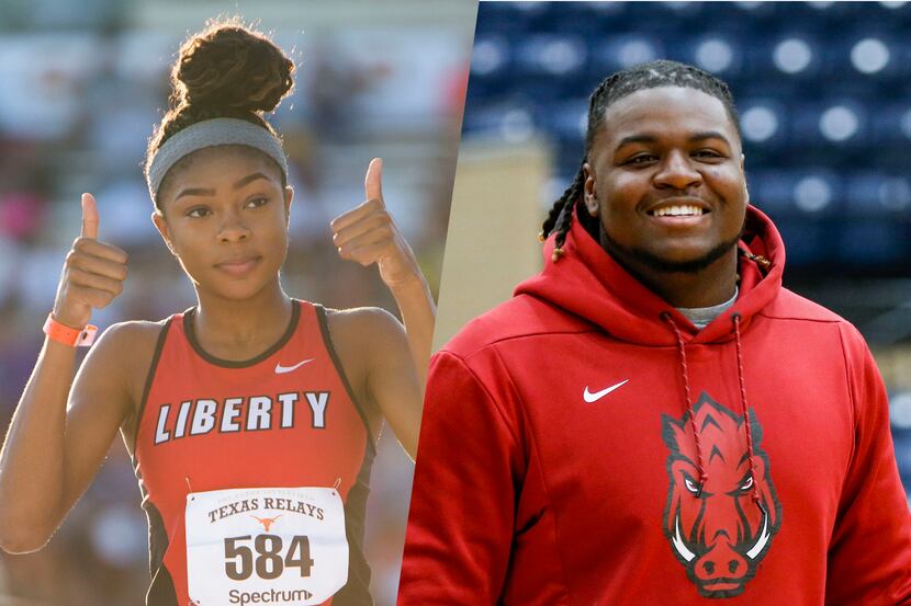Frisco Liberty's Nissi Kabongo (left) and Mansfield Legacy's Taurean Carter (right).