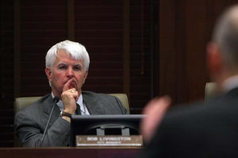
Livingston listens to speaker at a 2010 public hearing on the George W. Bush Presidential...