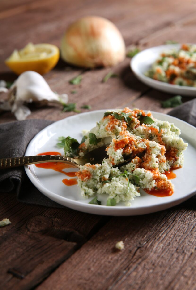 Cilantro-Goat Cheese Cauliflower Rice 